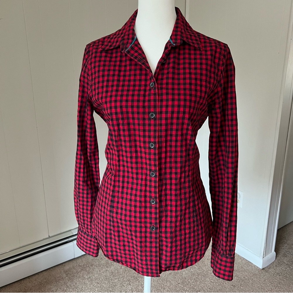 Brooks Brothers Black and Red Fleece Size 6 Women’s